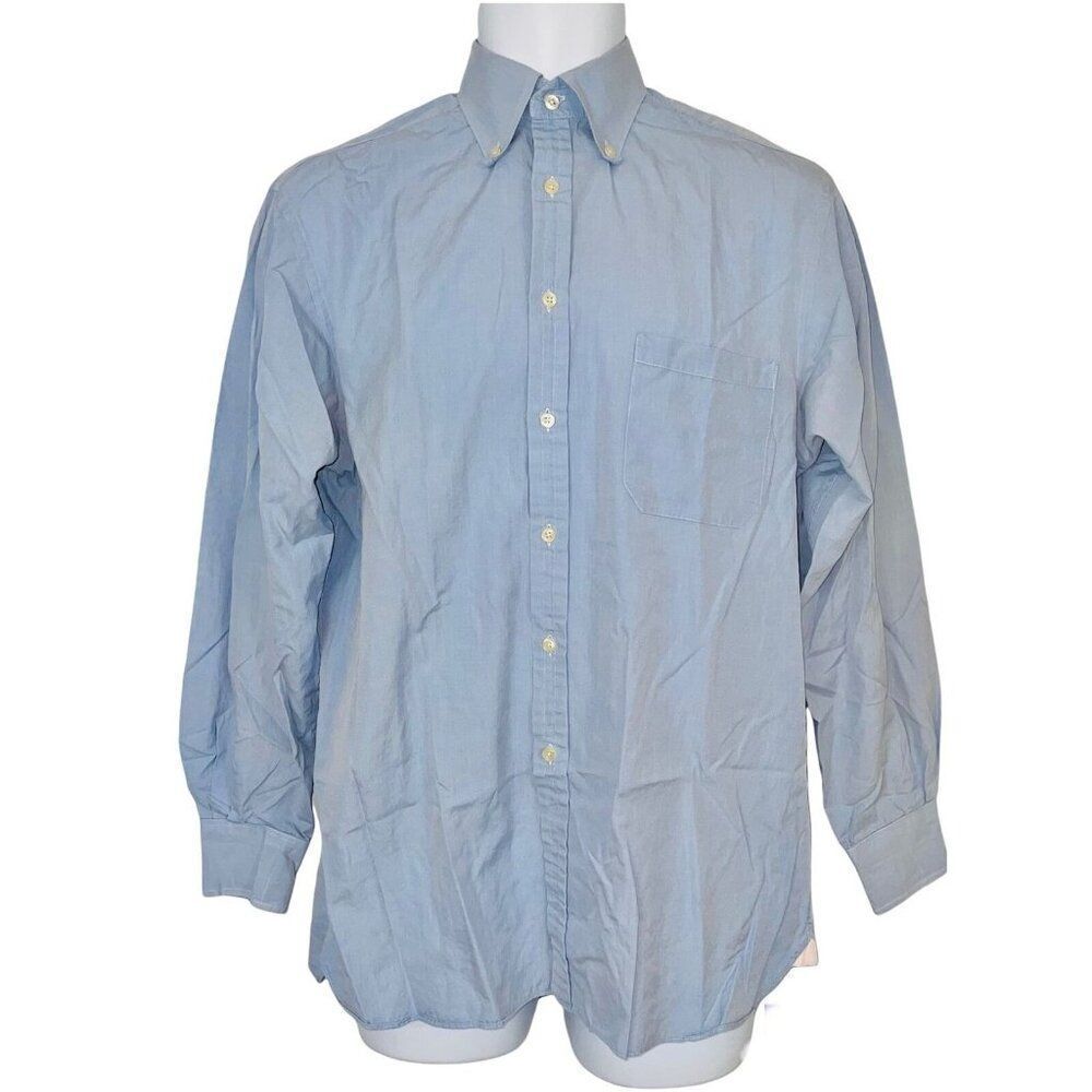 Thomas Pink Mens Dress Shirt Size 15 33 1/2 Blue Long Sleeve Career Work